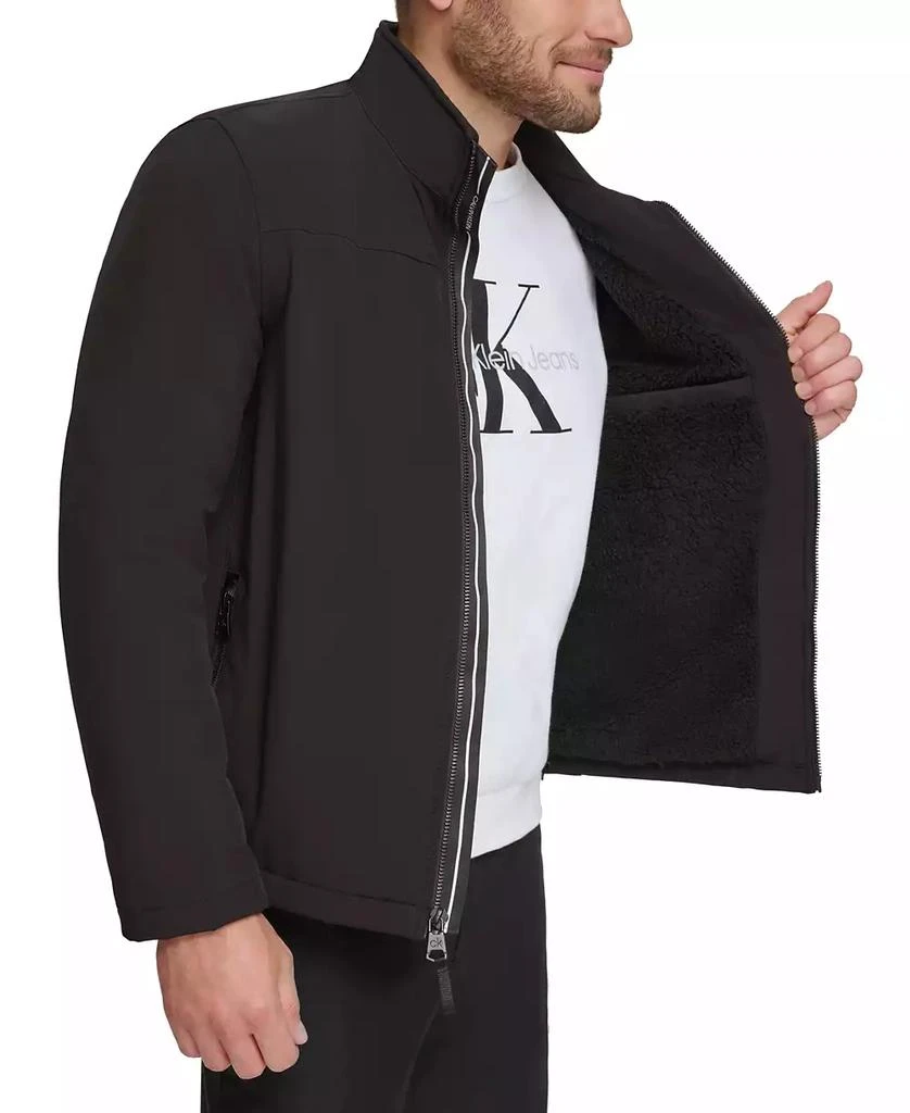 商品Calvin Klein|Men's Sherpa Lined Classic Soft Shell Jacket,价格¥467,第3张图片详细描述