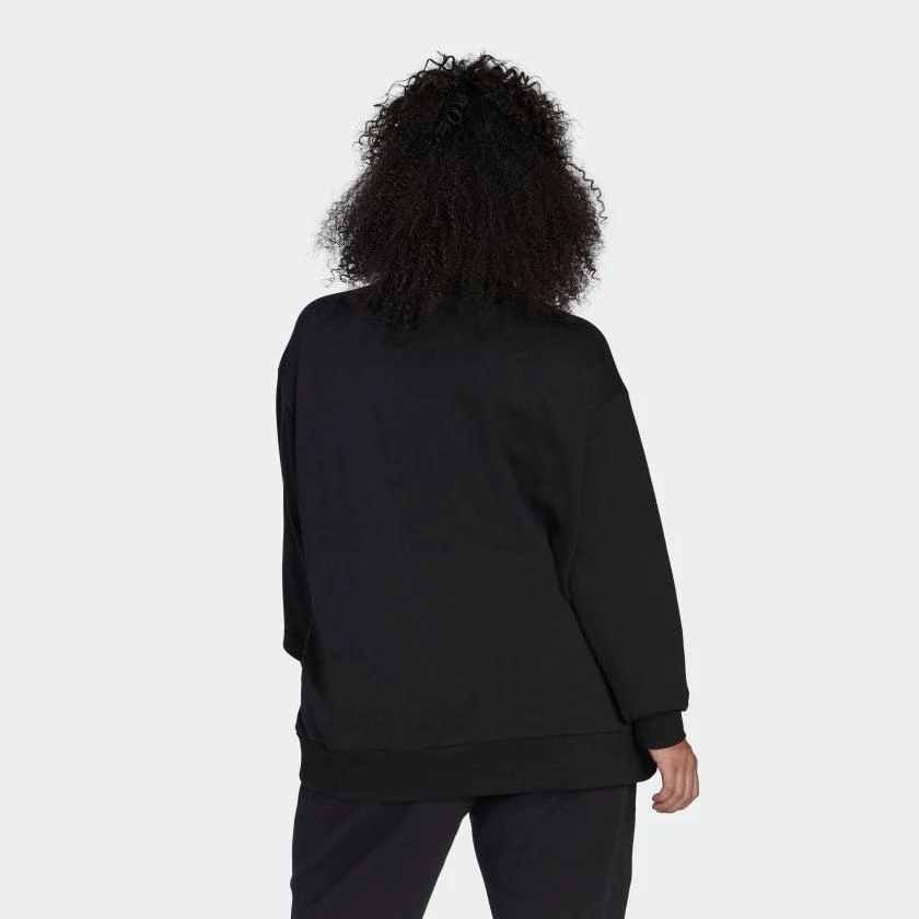 商品Adidas|Women's adidas Essentials Outlined Logo 1/2-Zip Sweatshirt (Plus Size),价格¥252,第3张图片详细描述