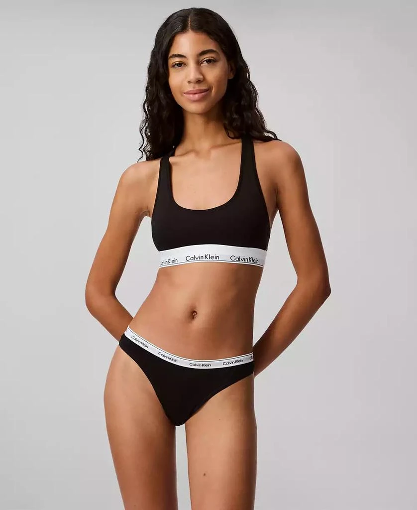 商品Calvin Klein|Women's Modern Logo Thong Underwear QD5043,价格¥58,第3张图片详细描述