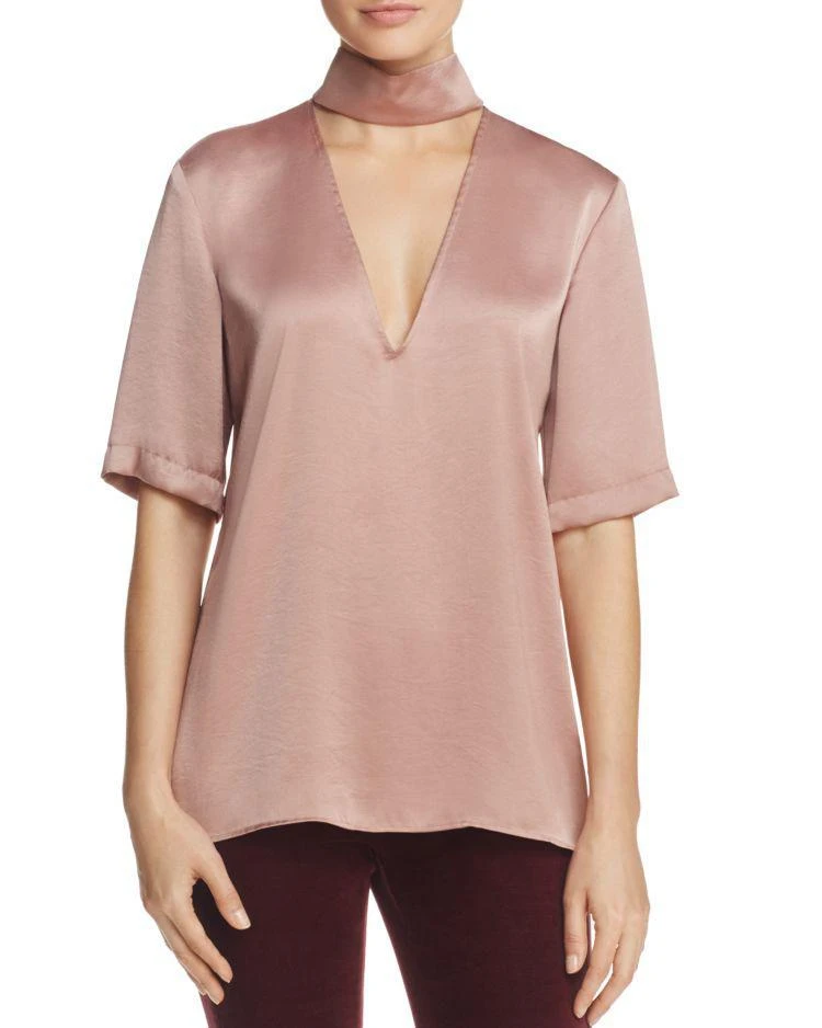 商品Theory|Theory Crushed Satin Mock Neck Top,价格¥518,第1张图片