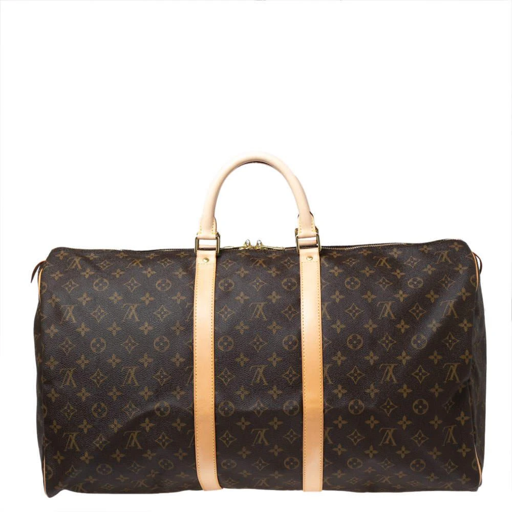 商品[二手商品] Louis Vuitton|Louis Vuitton Monogram Canvas Keepall 55 Bag,价格¥8430,第4张图片详细描述