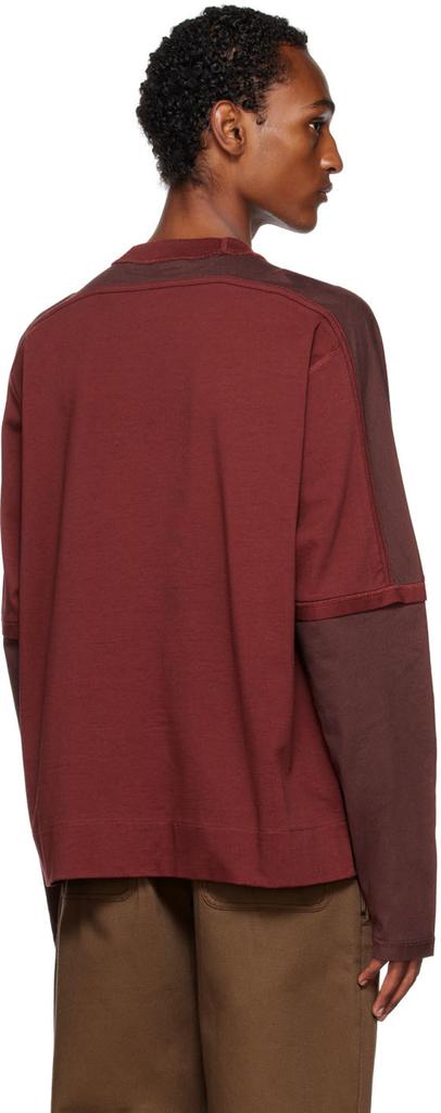 Red Le Papier 'Le T-Shirt Crema' Long Sleeve T-Shirt商品第3张图片规格展示