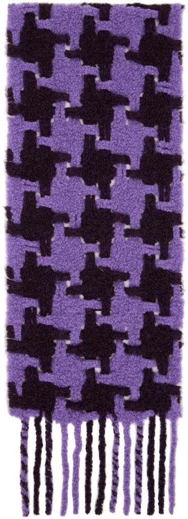 商品Acne Studios|Purple & Burgundy Houndstooth Scarf,价格¥1543,第1张图片