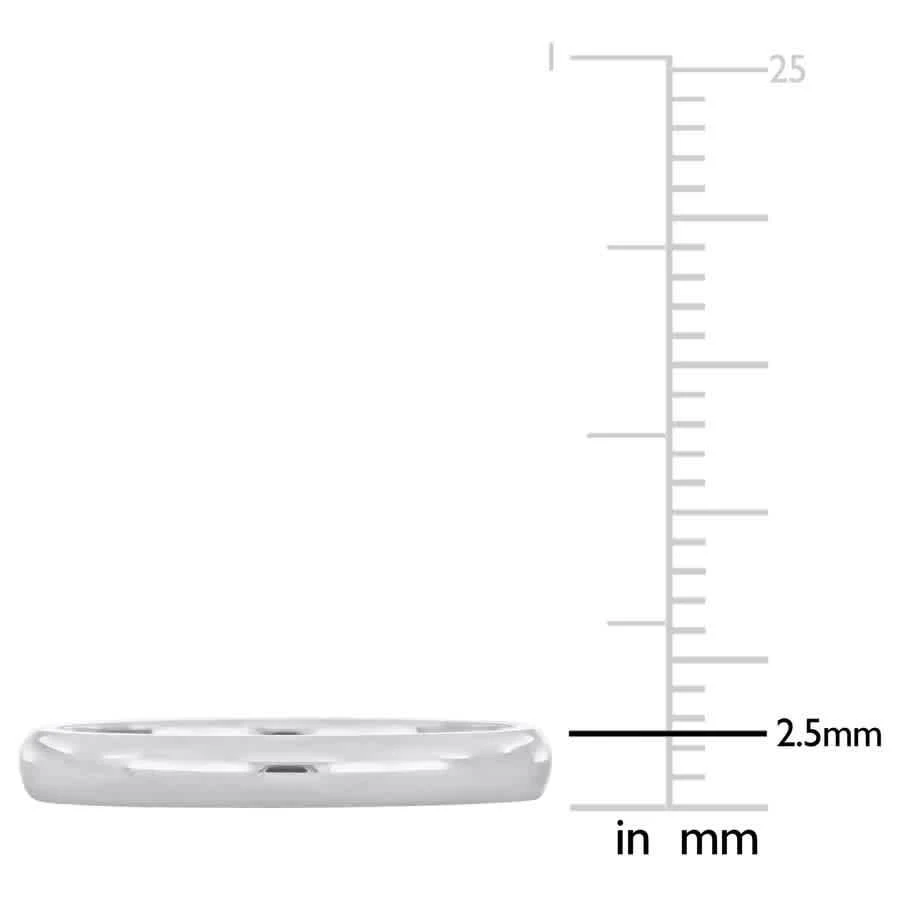 商品Amour|2.5mm Comfort Fit Wedding Band in 14k White Gold,价格¥1790,第3张图片详细描述