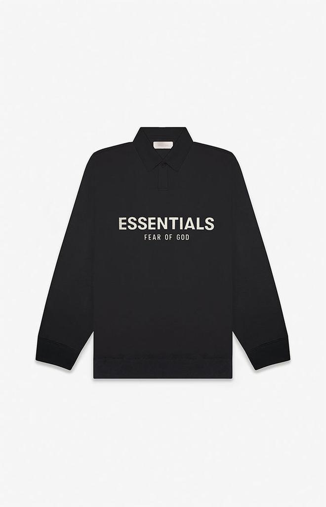 商品Essentials|Stretch Limo Long Sleeve Polo Sweatshirt,价格¥371,第1张图片