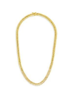 商品Sterling Forever|Arabella 14K Goldplated Cubic Zirconia Chain Necklace,价格¥1141,第2张图片详细描述