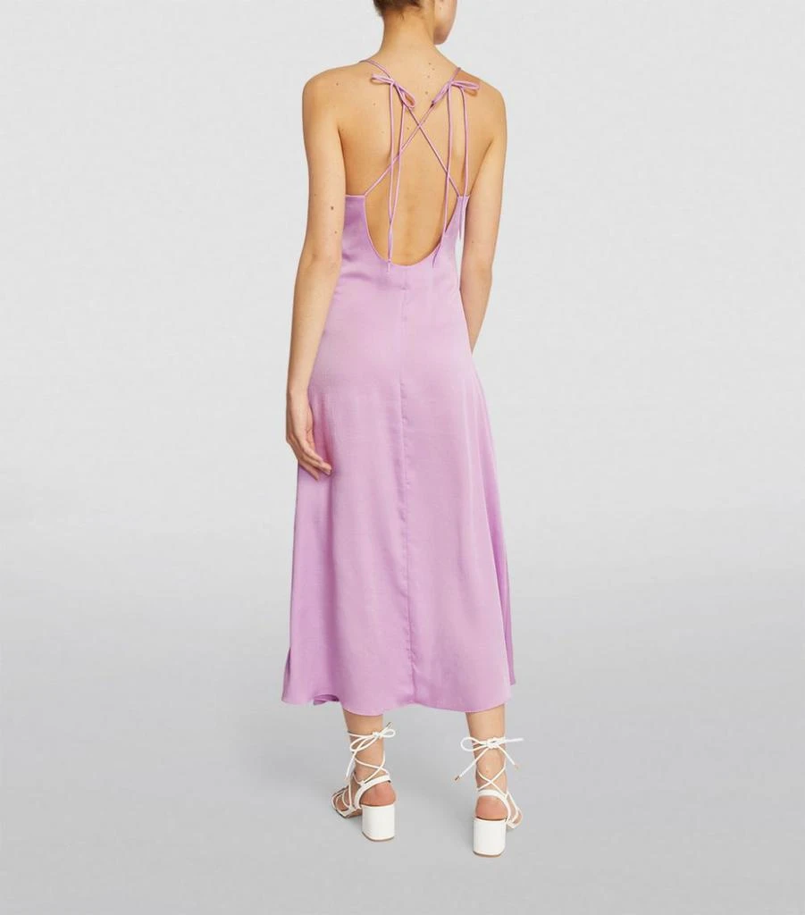 商品Sandro|Ruched Tie-Strap Midi Dress,价格¥1602,第3张图片详细描述