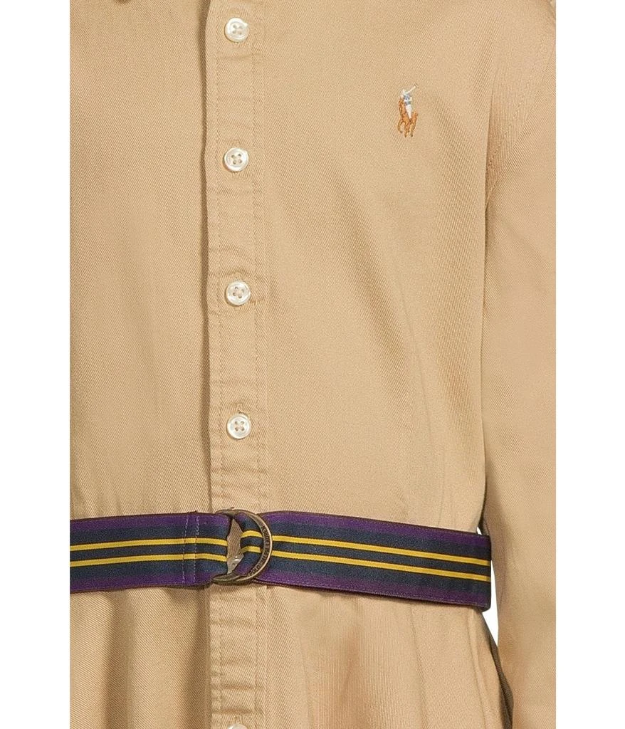 商品Ralph Lauren|大童款 束带棉质斜纹棉布衬衫裙,价格¥567,第3张图片详细描述
