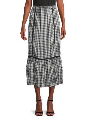 商品Max Studio|Gingham Midi Skirt,价格¥150,第1张图片