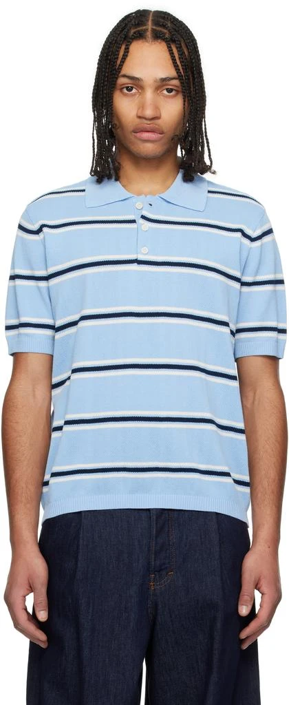 商品Dunst|Blue Striped Knit Polo,价格¥822,第1张图片