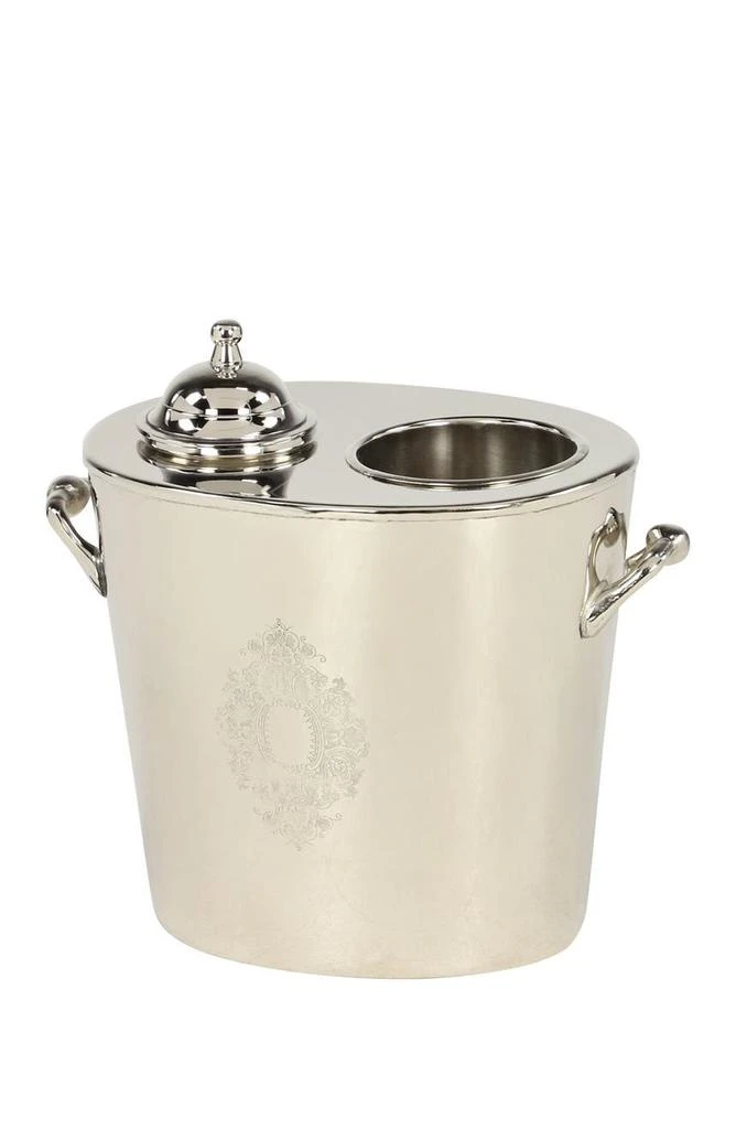 商品SONOMA SAGE HOME|Silver Stainless Steel Traditional Wine Holder 10" x 11" x 7",价格¥917,第1张图片