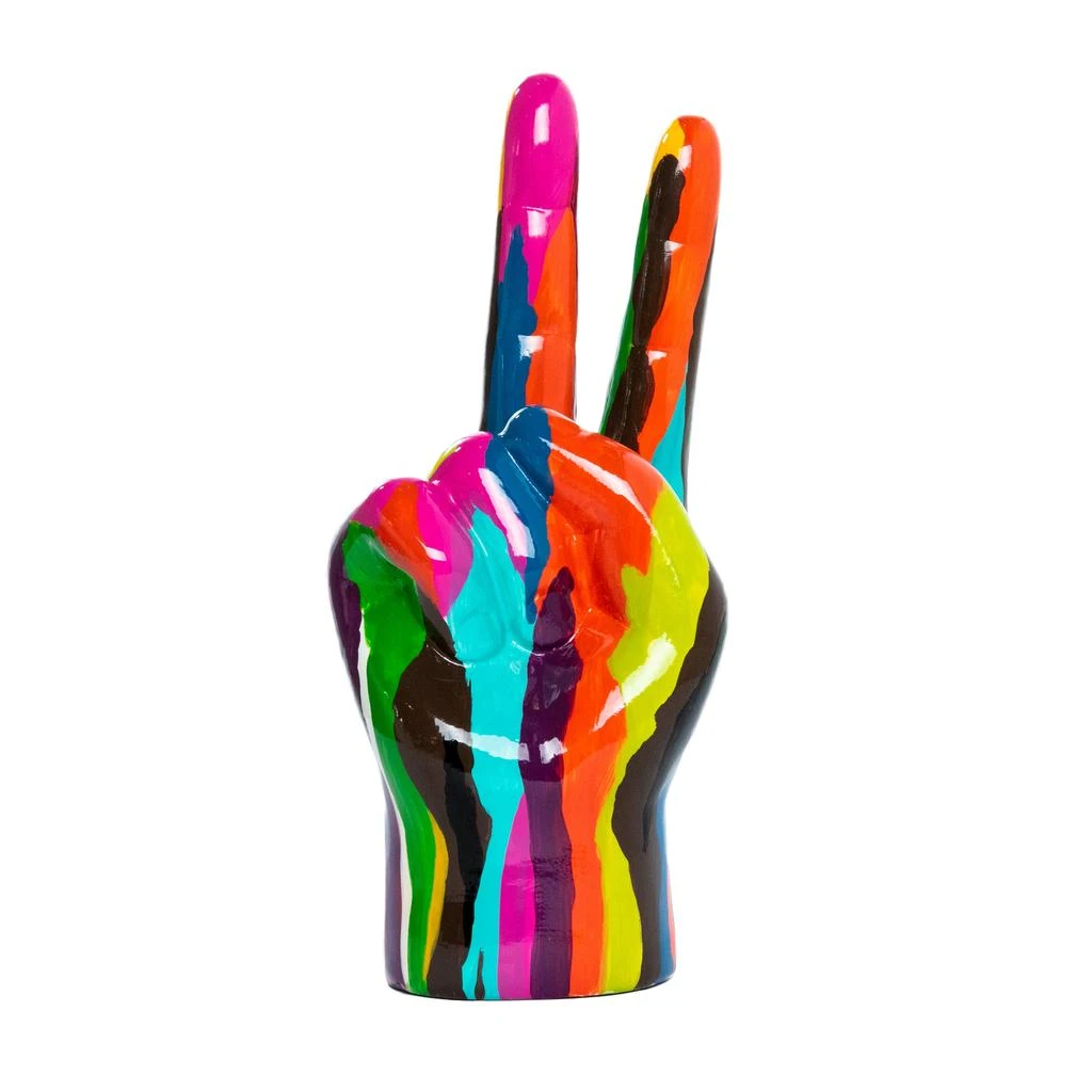 商品Interior Illusion Plus|Interior Illusions Plus Graffiti Peace Sign Tabletop - 9" tall,价格¥302,第1张图片