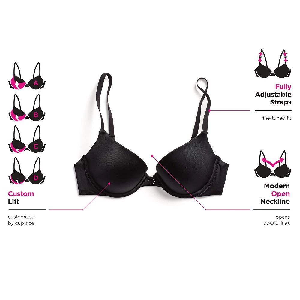 商品Maidenform|文胸 Maidenform Custom Lift Satin Demi Bra 9729,价格¥297,第3张图片详细描述