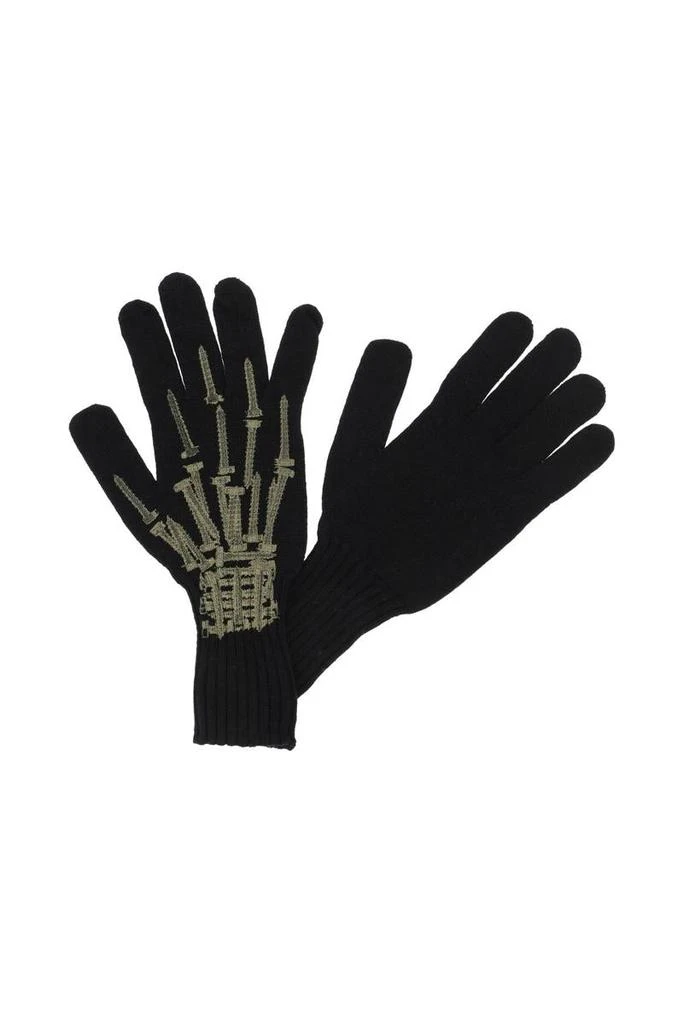 商品44 LABEL GROUP|44 label group wool gloves with print,价格¥745,第2张图片详细描述