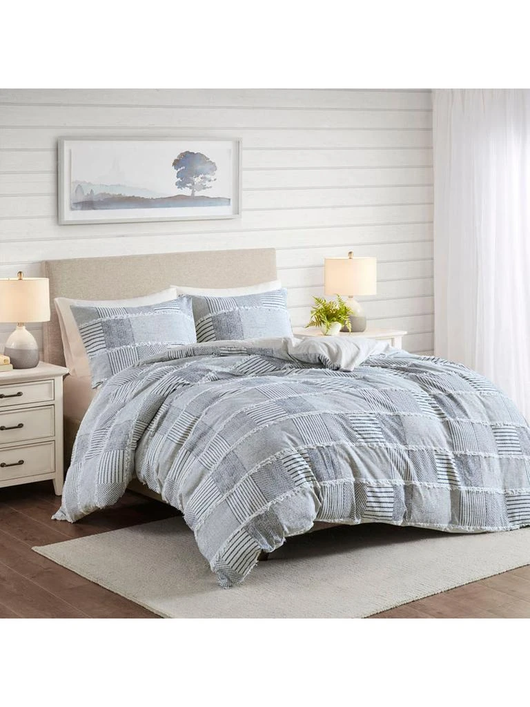 商品Madison Park|Schafer Clipped Jacquard Duvet Set,价格¥944,第2张图片详细描述