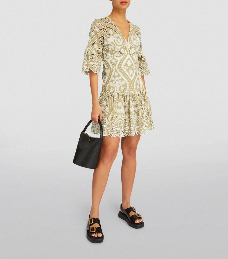 商品Sandro|Embroidered Mini Dress,价格¥3544,第2张图片详细描述
