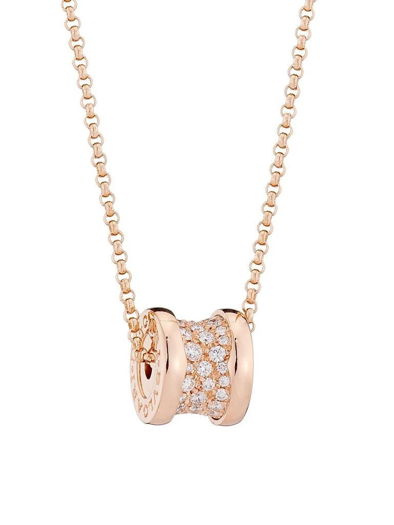 商品BVLGARI|B.zero1 18K Rose Gold & Pavé Diamond Necklace,价格¥42707,第1张图片