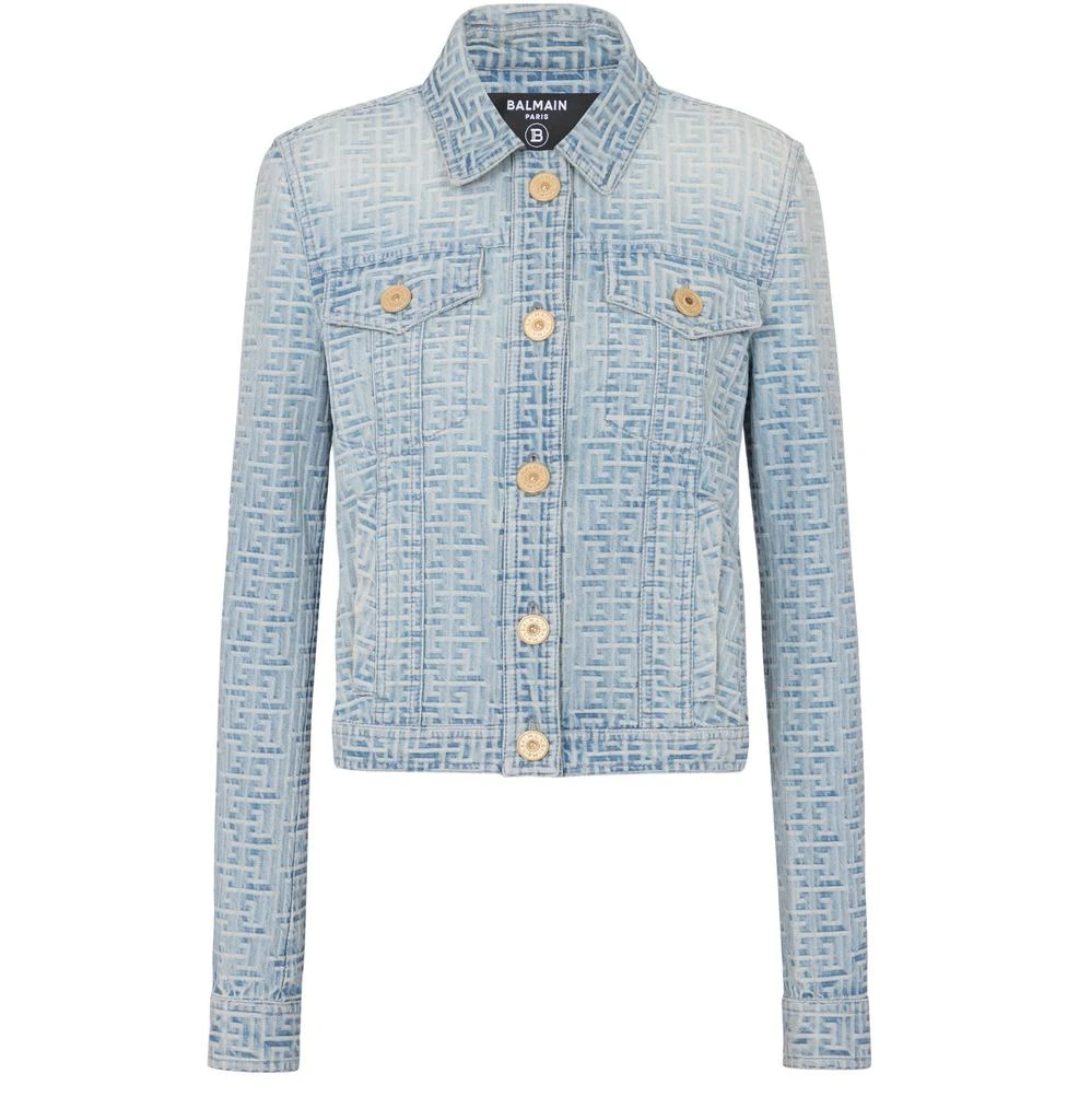 商品Balmain|Monogrammed denim jacket,价格¥18278,第1张图片