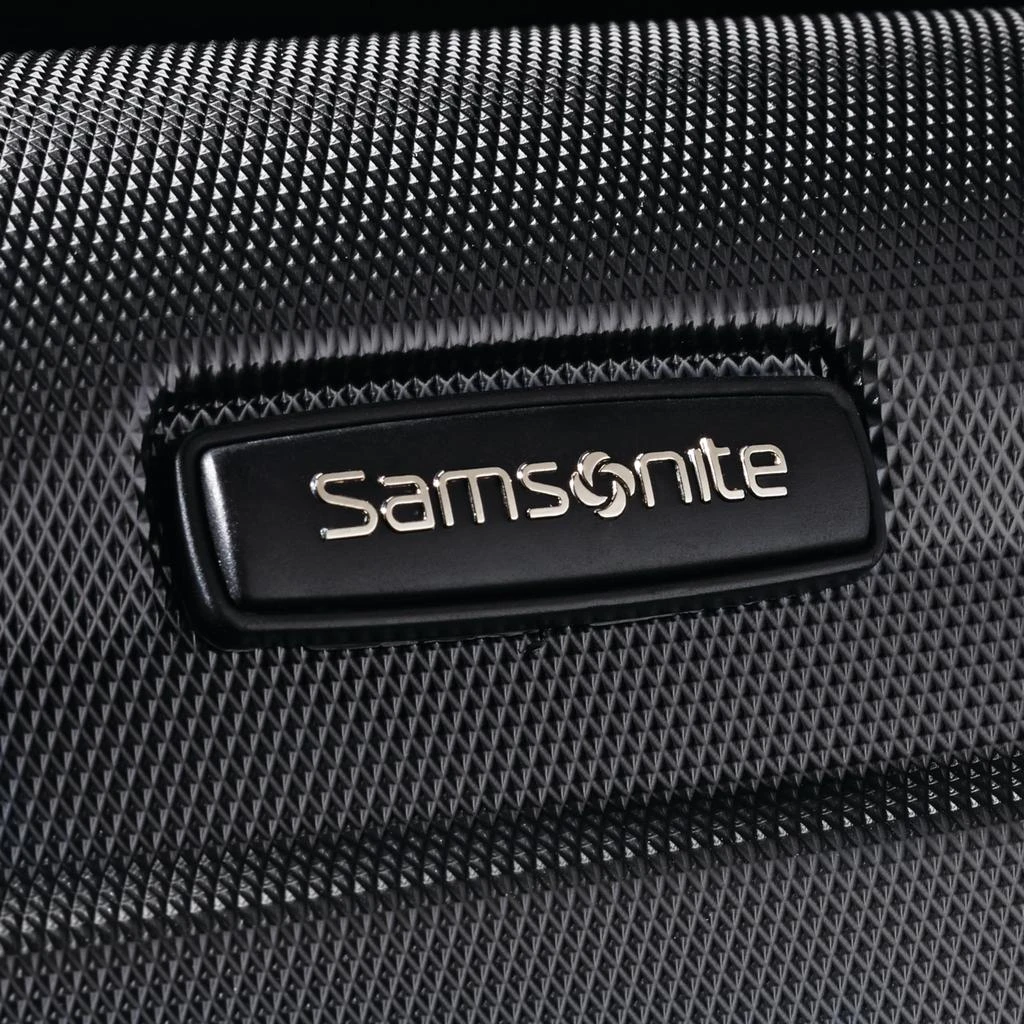 商品Samsonite|Samsonite Omni PC Hardside Expandable Luggage with Spinner Wheels, Checked-Medium 24-Inch, Black,价格¥848,第3张图片详细描述