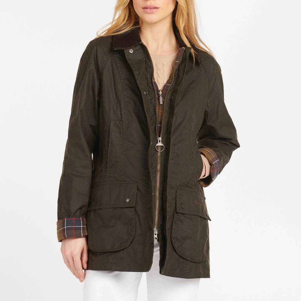 商品Barbour|Barbour Women's Beadnell Wax Jacket - Olive,价格¥1935-¥2024,第1张图片