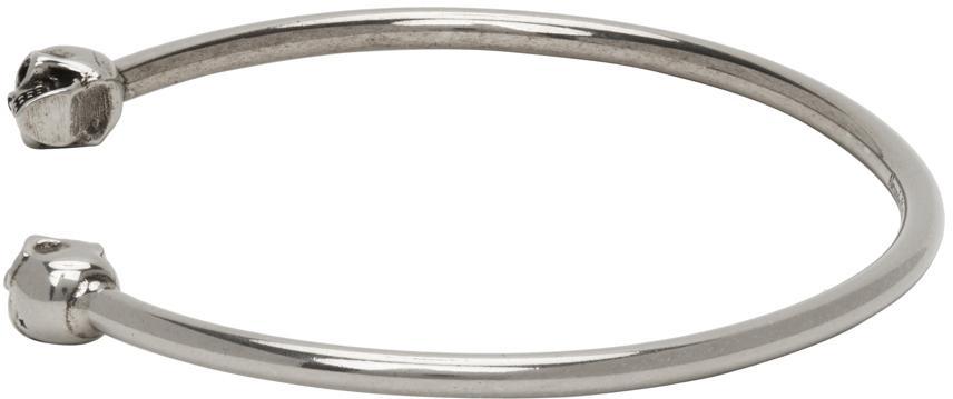 商品Alexander McQueen|Silver Skull Cuff Bracelet,价格¥1601,第5张图片详细描述