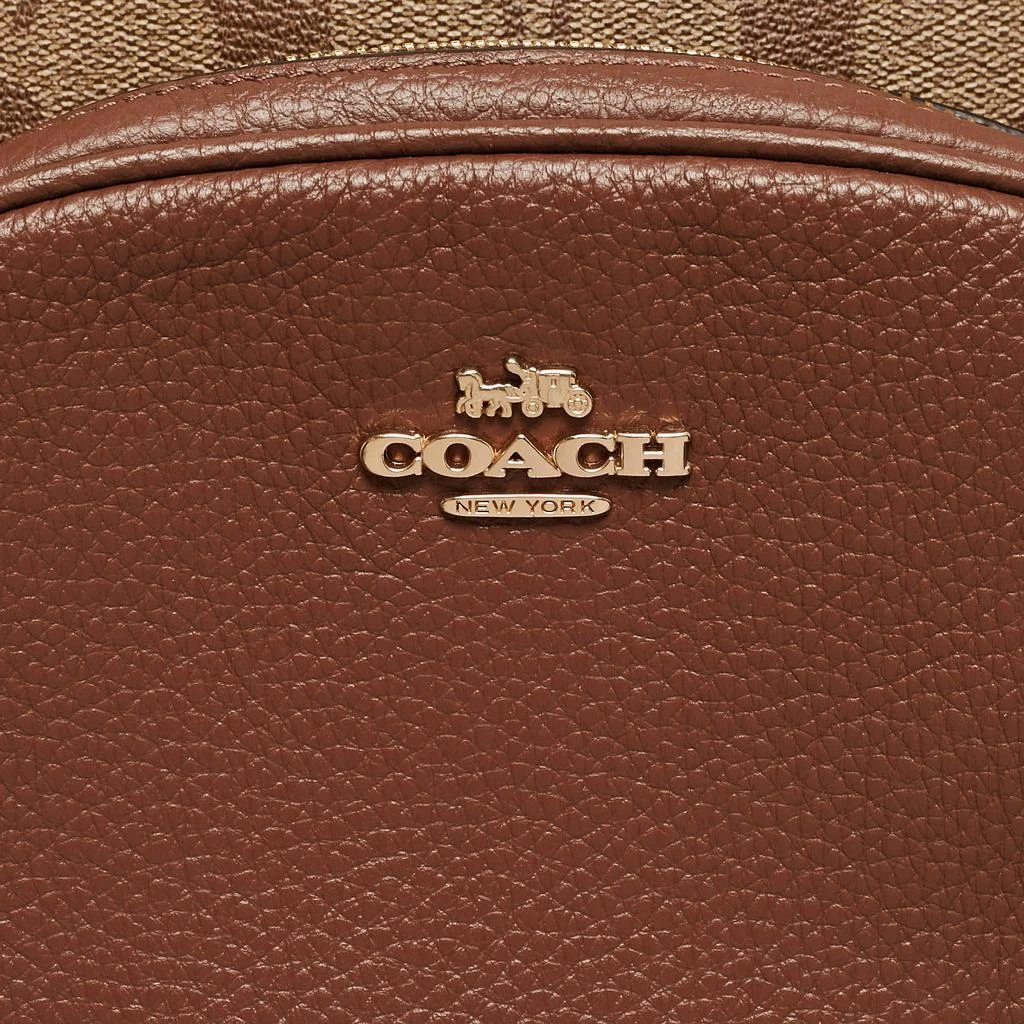 Coach Brown/Beige Signature Coated Canvas and Leather Court Backpack 商品