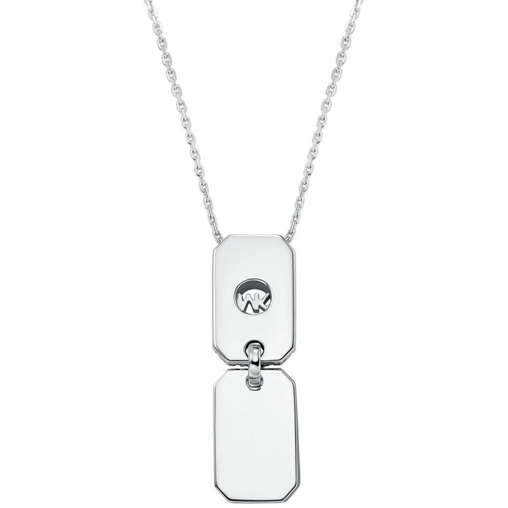 商品Michael Kors|Sterling Silver or 14K Gold-Plated Sterling Silver Pave Dog Tag Necklace,价格¥1032,第4张图片详细描述