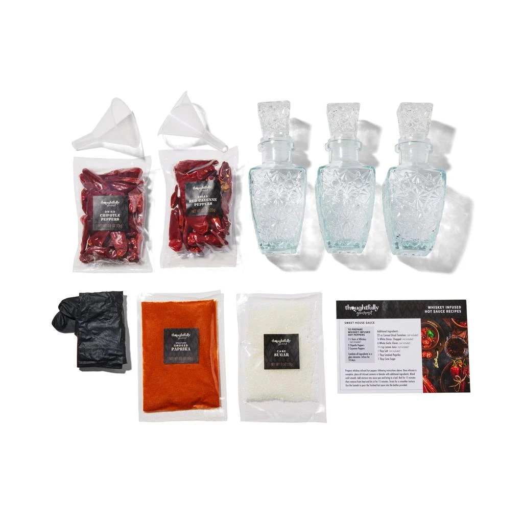 Gourmet, Make Your Own Whiskey Infused Hot Sauce DIY Gift Set (Contains NO Alcohol) 商品