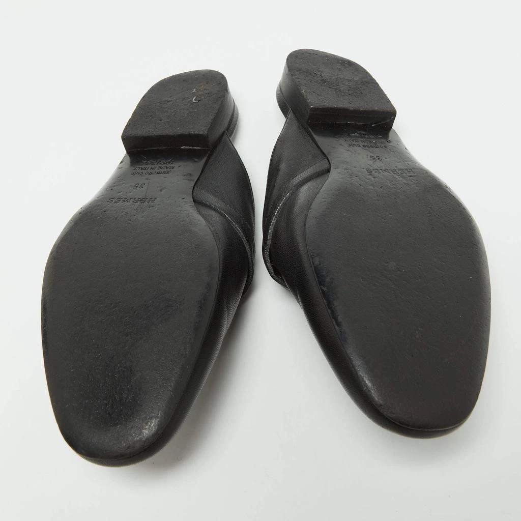 Hermes Black Leather Oz Mules Size 35 商品