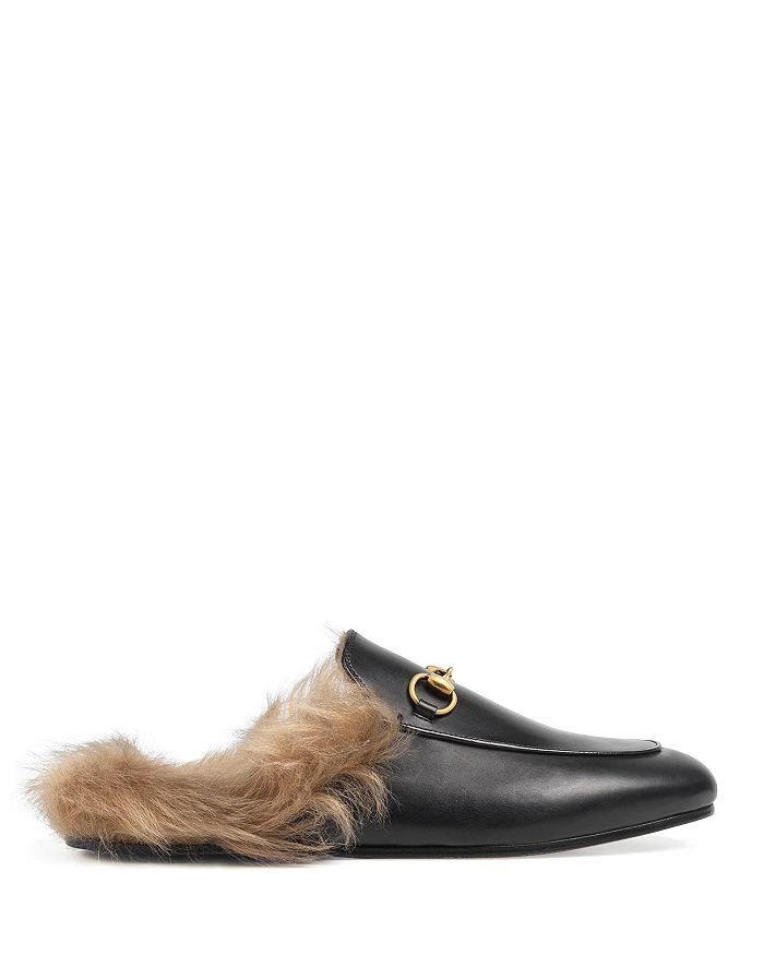 商品Gucci|女士 Princetown 真皮羊毛平底穆勒鞋,价格¥8178,第3张图片详细描述