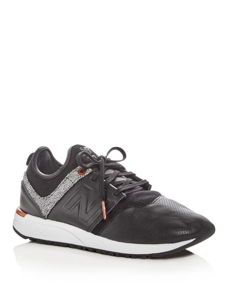 商品New Balance|Women's 247 Leather Lace Up Sneakers,价格¥718,第1张图片