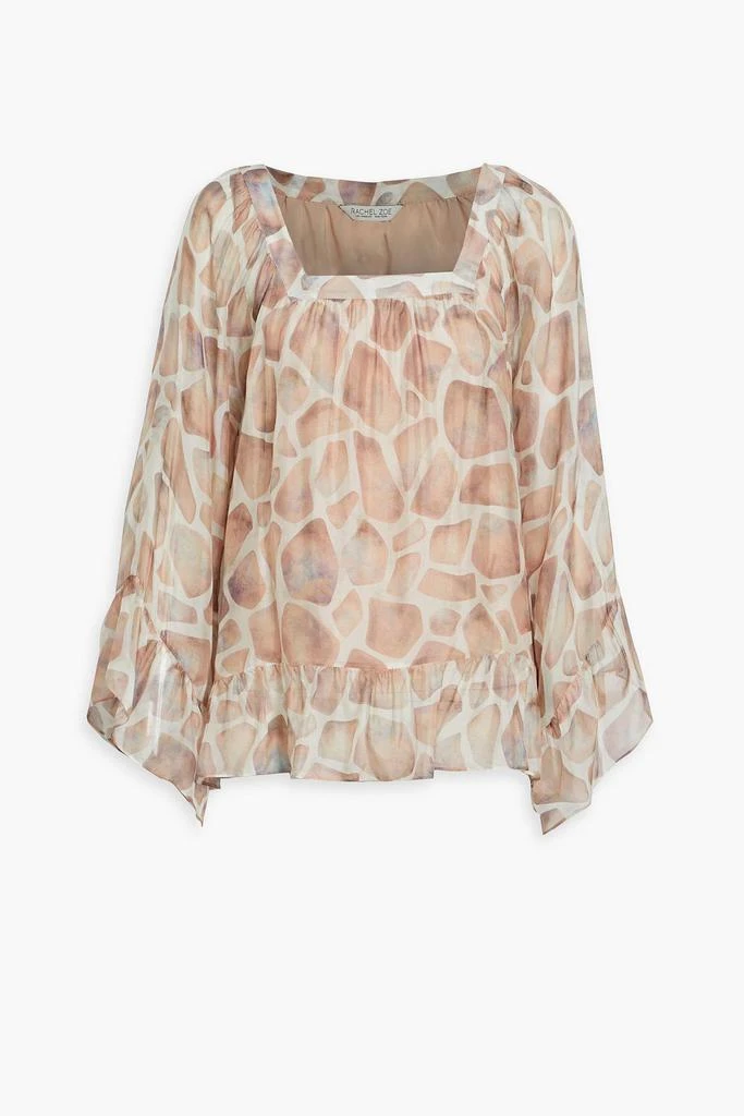 商品Rachel Zoe|Ruffled printed chiffon blouse,价格¥776,第1张图片