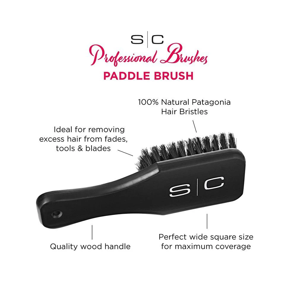 商品StyleCraft Professional|Square Barber Paddle Brush 100% Natural Boar Bristles and Wood Handle,价格¥146,第4张图片详细描述