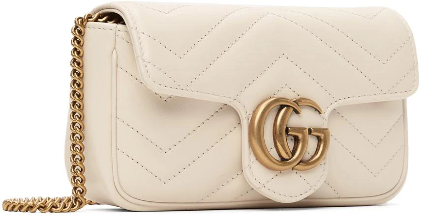 商品Gucci|White Super Mini GG Marmont Bag,价格¥9813,第2张图片详细描述