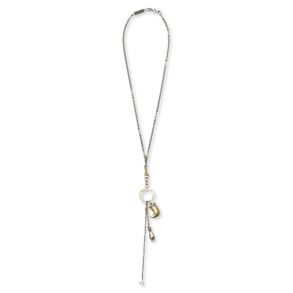 Maison Margiela Hand & Crest Necklace - Yellow Gold Plated商品第1张图片规格展示