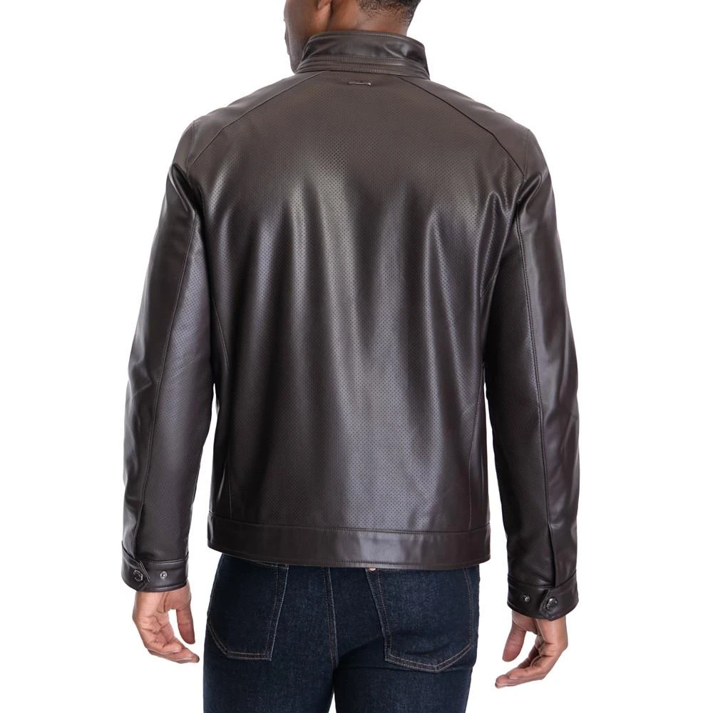Men's Perforated Faux Leather Moto Jacket, Created for Macy's 商品