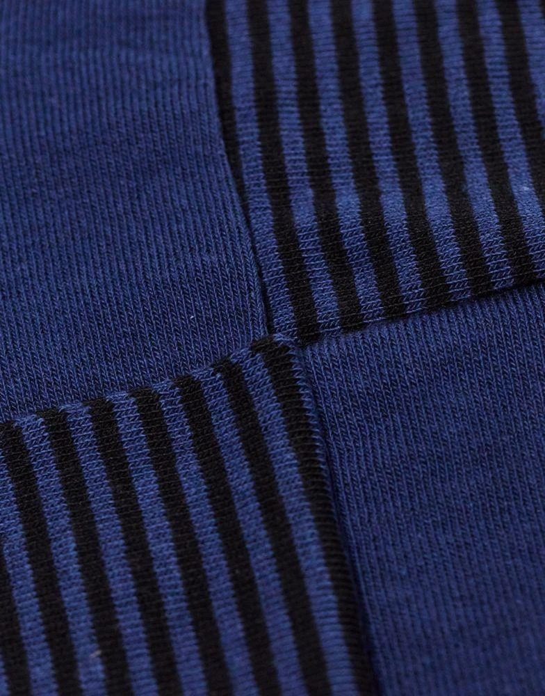 商品ASOS|ASOS DESIGN 2 pack smart socks in navy stripe and plain,价格¥48,第4张图片详细描述