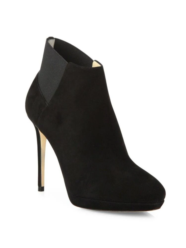 商品Jimmy Choo|Talula 100 Suede & Elastic Booties,价格¥2923,第1张图片