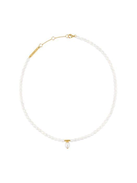 商品hyeres-lor|Silver Freshwater Pearl Petit Bead Choker Necklace,价格¥1668,第4张图片详细描述