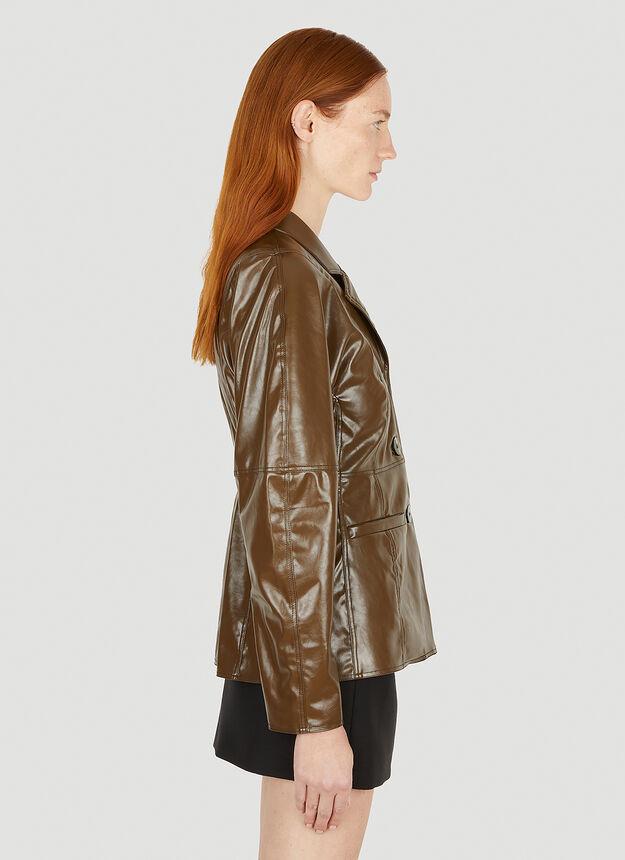 Patent Jacket in Brown商品第3张图片规格展示