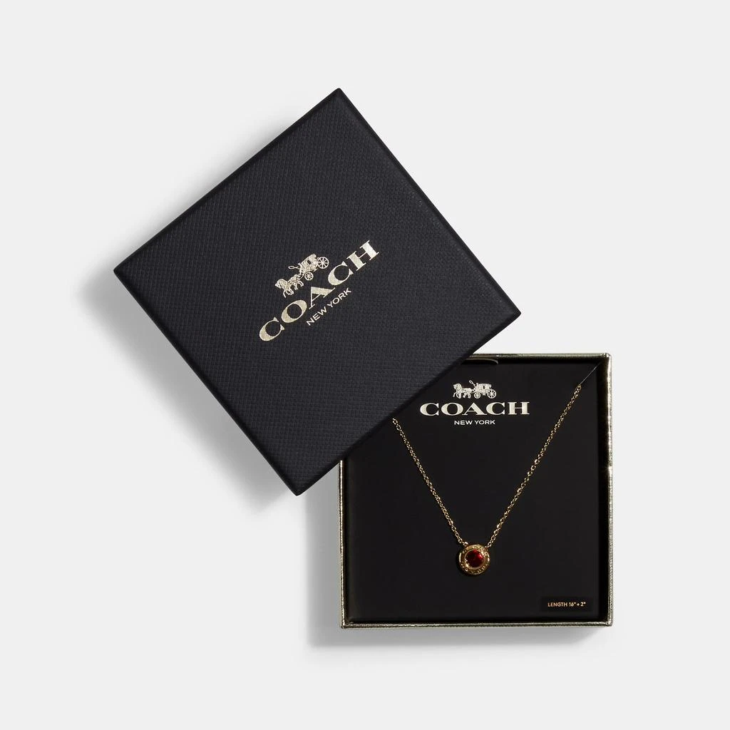 Coach Outlet Open Circle Stone Strand Necklace 商品