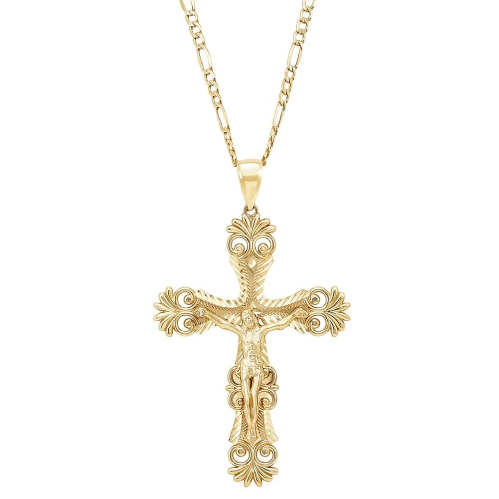 商品Macy's|Men's Ornately-Finished Crucifix 22" Pendant Necklace in 10k Gold,价格¥35535,第1张图片
