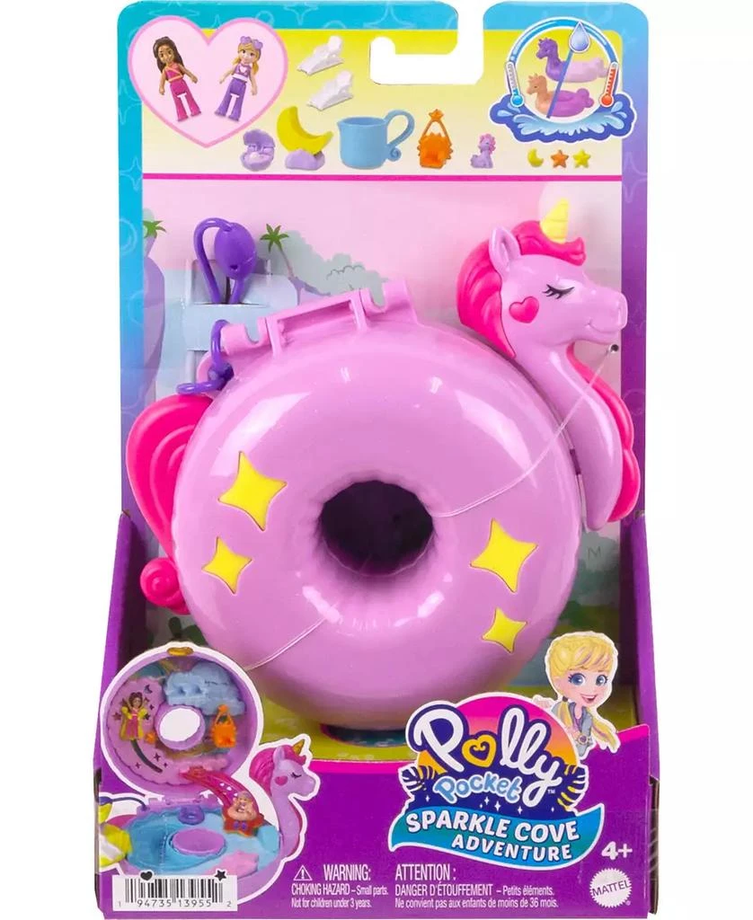 商品Polly Pocket|Dolls and Playset, Unicorn Toys, Sparkle Cove Adventure Unicorn Floatie Compact,价格¥90,第3张图片详细描述