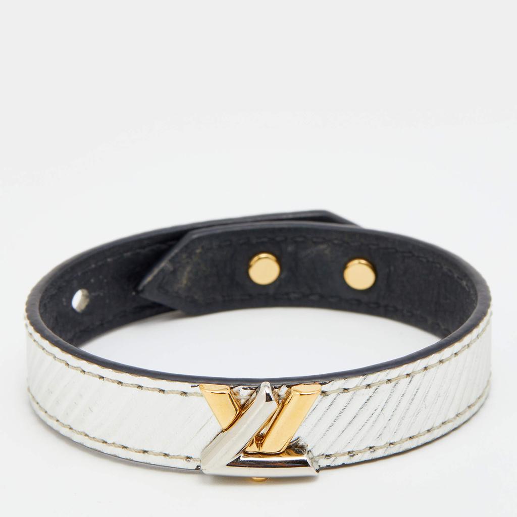 Louis Vuitton Silver Epi Leather Twist It Wrap Bracelet商品第1张图片规格展示