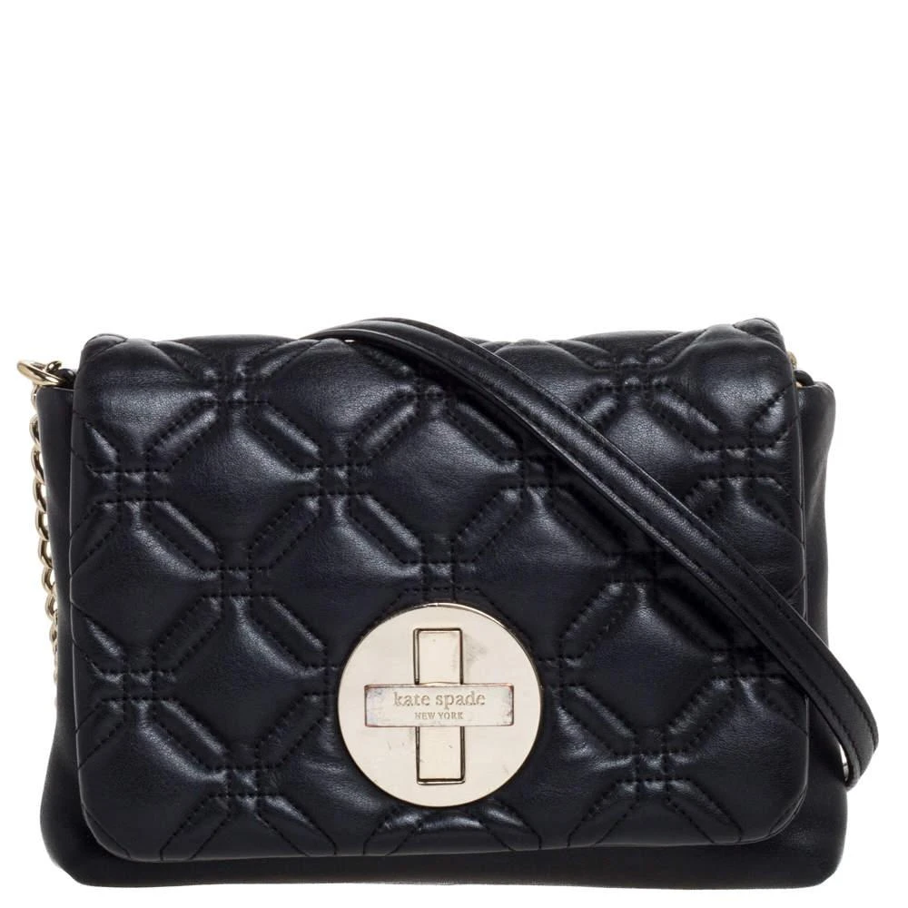 商品[二手商品] Kate Spade|Kate Spade Black Leather Astor Court Naomi Crossbody Bag,价格¥1449,第1张图片