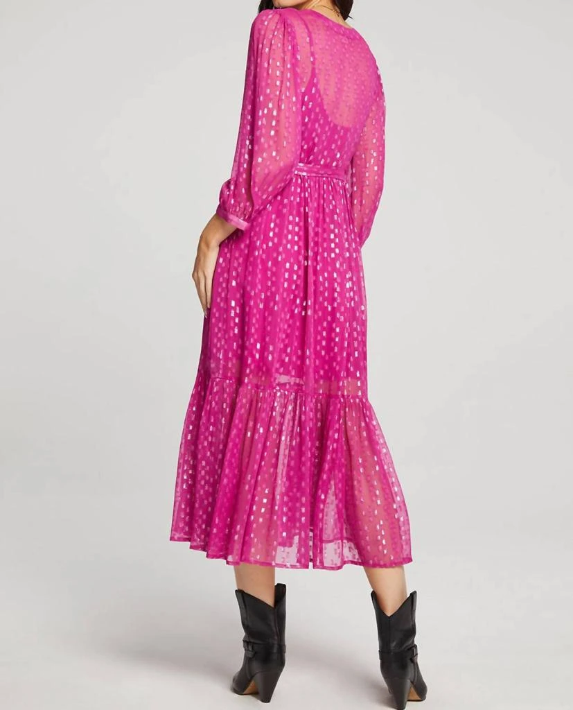商品Saltwater Luxe|Harlyee Midi Dress In Berry,价格¥639,第2张图片详细描述