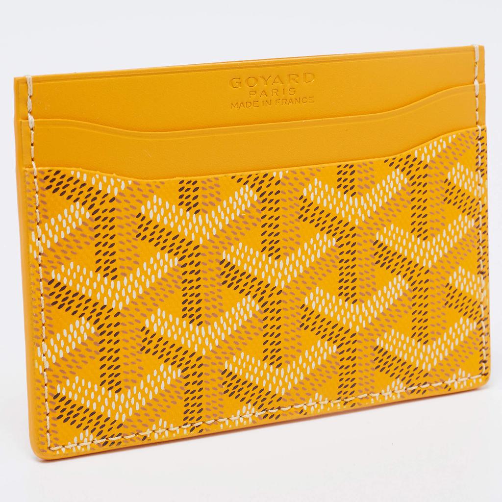 Goyard Yellow Goyardine Coated Canvas and Leather Saint Sulpice Card Holder商品第3张图片规格展示