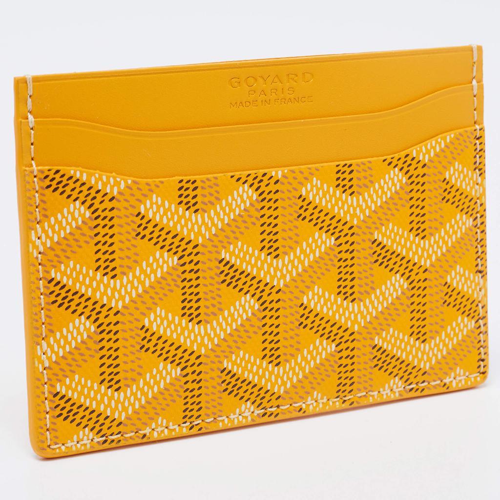 商品Goyard|Goyard Yellow Goyardine Coated Canvas and Leather Saint Sulpice Card Holder,价格¥5211,第5张图片详细描述