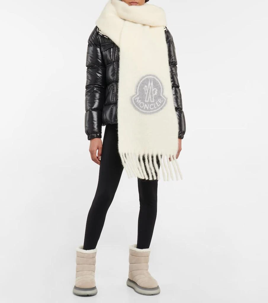 商品Moncler|Logo wool-blend scarf,价格¥4120,第2张图片详细描述