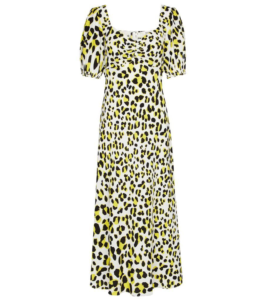 商品Diane von Furstenberg|Jade豹纹印花绉纱中长连衣裙,价格¥2257,第1张图片
